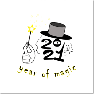 happy new year 2021, year of magic , funny gift idea Posters and Art